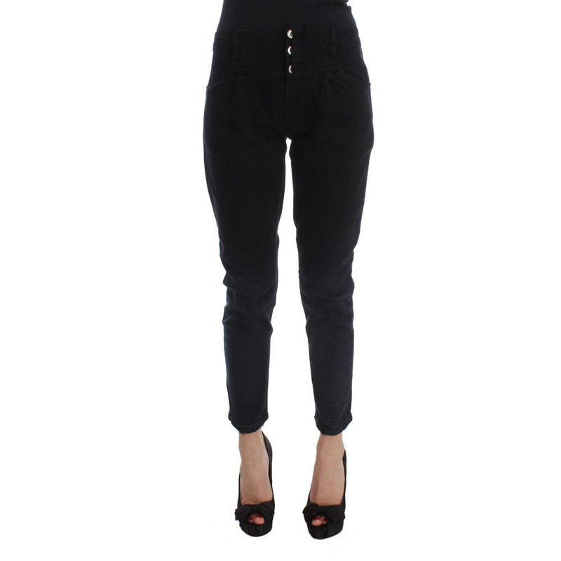 Costume National Black Cotton Cropped Jeans for Women