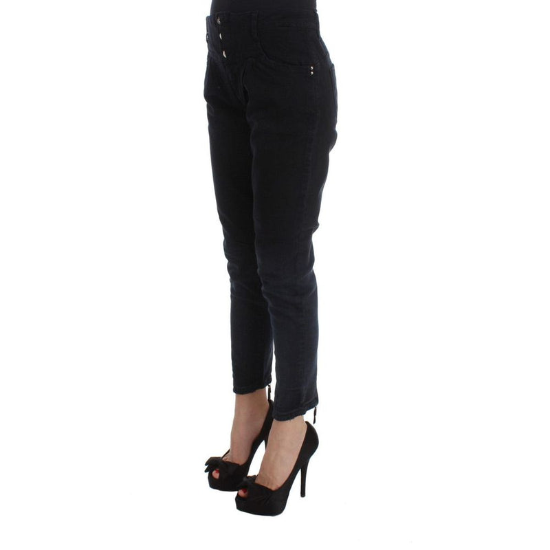 Costume National Black Cotton Cropped Jeans for Women