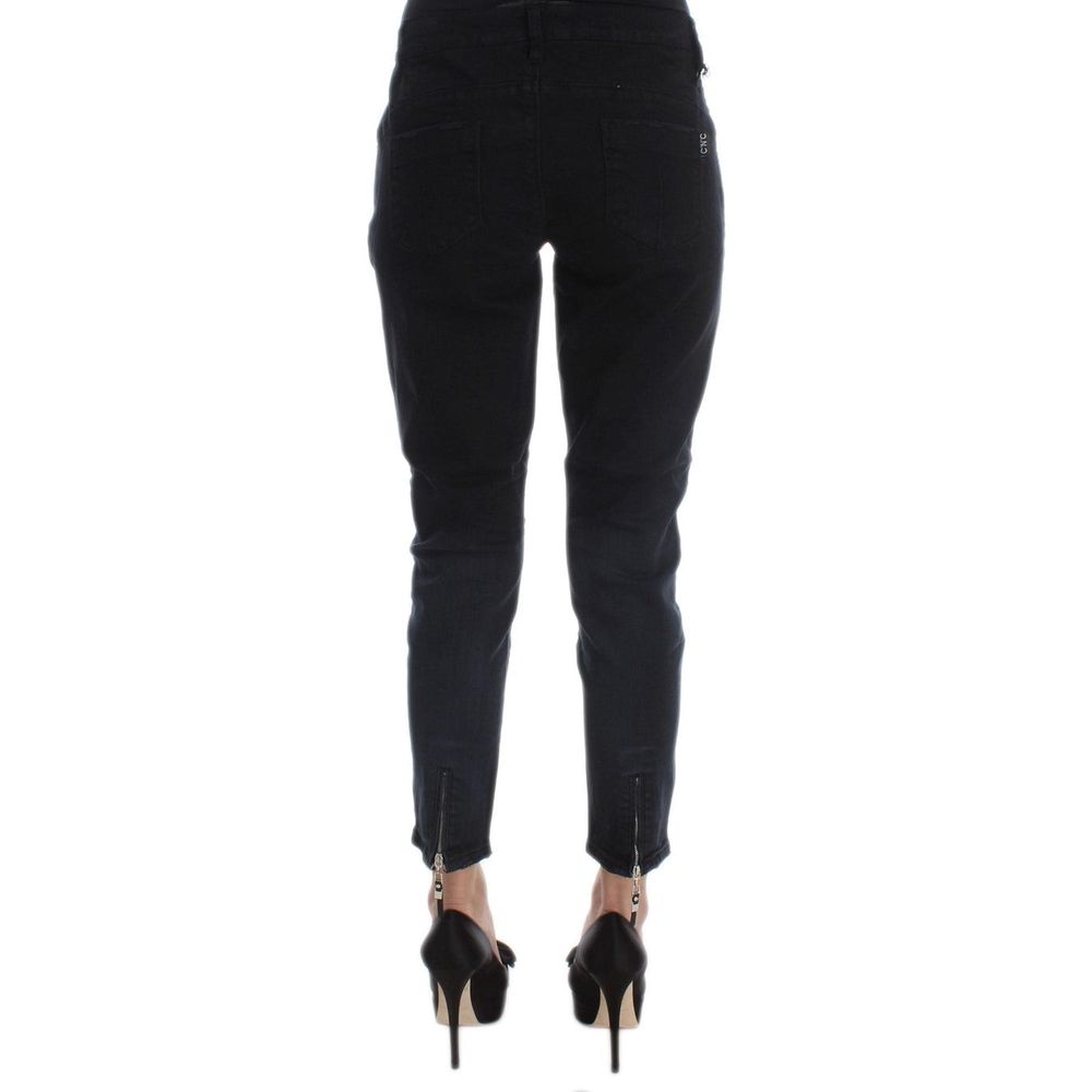 Costume National Black Cotton Cropped Jeans for Women