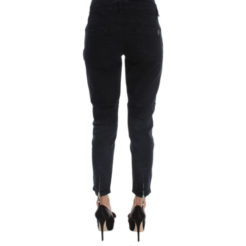 Costume National Black Cotton Cropped Jeans for Women