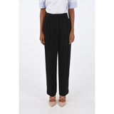 Tory Burch Black Acetate Double Pleated Casual Pants