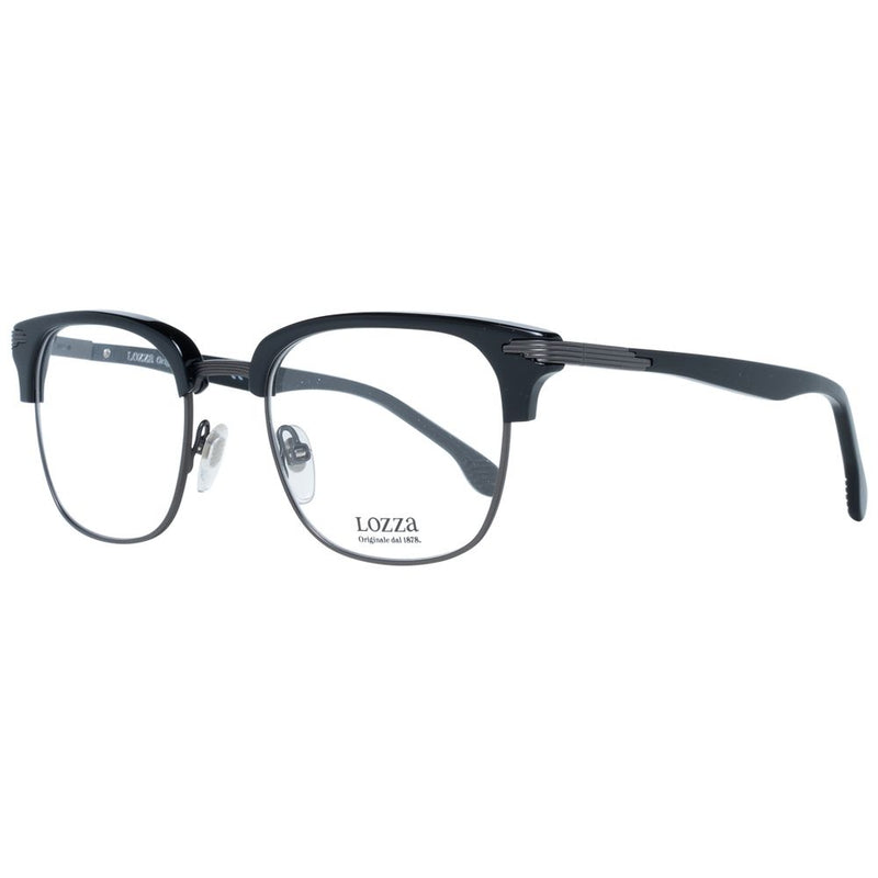Lozza Black Metal & Plastic Trapezium Glasses (Frames)