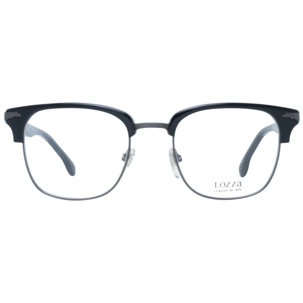 Lozza Black Metal & Plastic Trapezium Glasses (Frames)