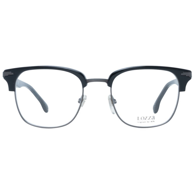 Lozza Black Metal & Plastic Trapezium Glasses (Frames)