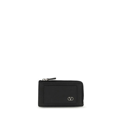 Portefeuille Valentino Garavani Bos Taurus en cuir de veau noir