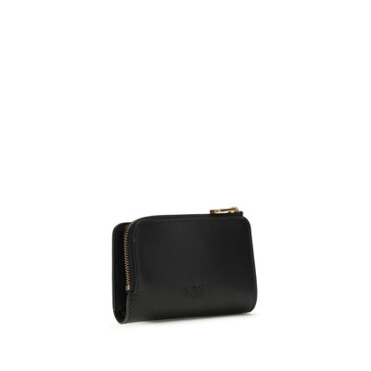 PINKO Black Calf Leather Bos Taurus Wallet