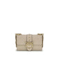 PINKO Beige Calf Leather Bos Taurus Shoulder Bag