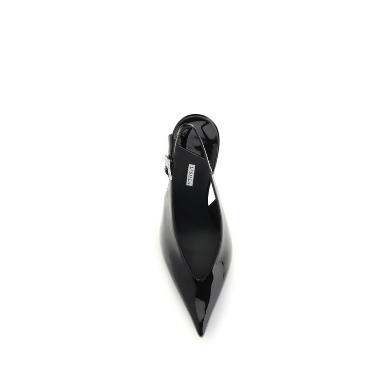 LE SILLA Black Calf Leather Bos Taurus High Heel Pumps