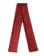 Écharpe Dolce &amp; Gabbana rouge en cachemire et soie à franges, 200 cm x 70 cm