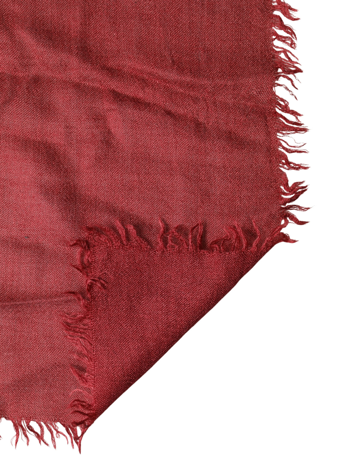 Écharpe Dolce &amp; Gabbana rouge en cachemire et soie à franges, 200 cm x 70 cm