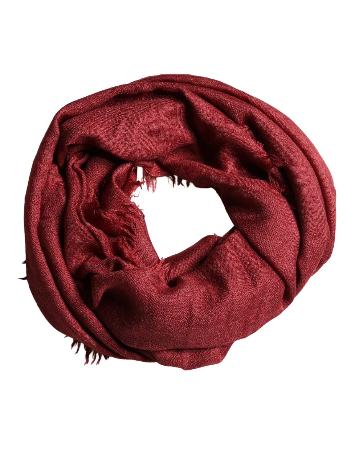Écharpe Dolce &amp; Gabbana rouge en cachemire et soie à franges, 200 cm x 70 cm