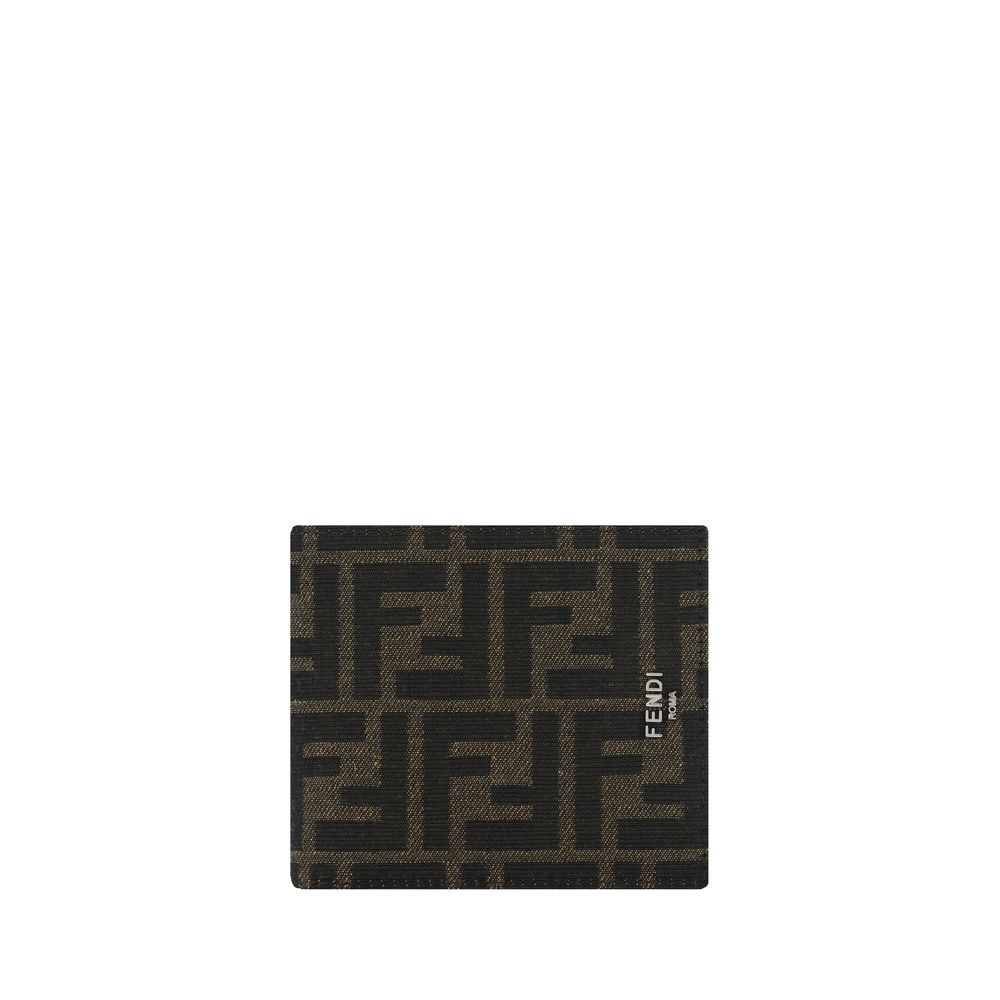 Portefeuille Fendi Bos Taurus en cuir de veau marron