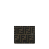Portefeuille Fendi Bos Taurus en cuir de veau marron
