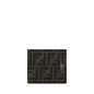Portefeuille Fendi Bos Taurus en cuir de veau marron