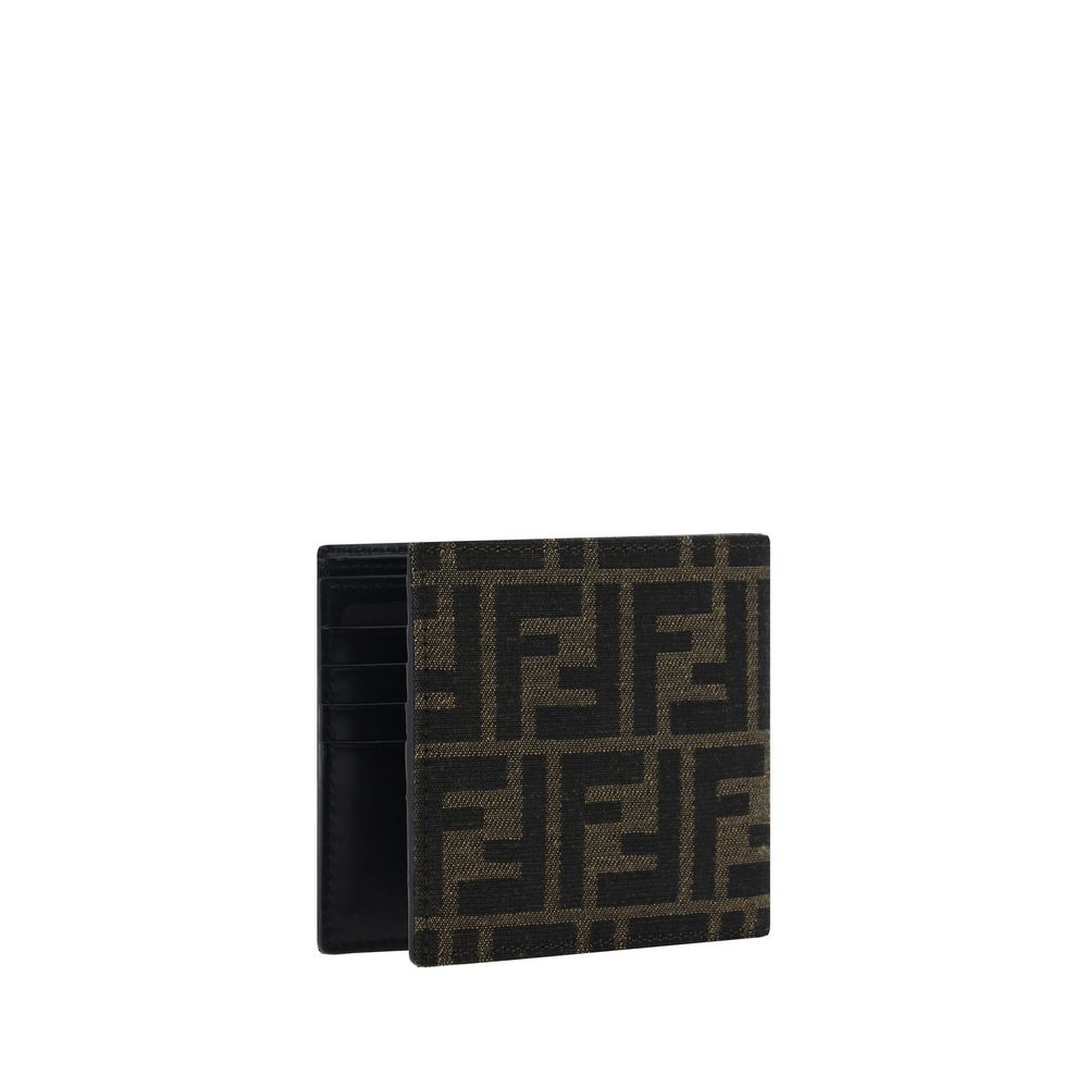 Portefeuille Fendi Bos Taurus en cuir de veau marron