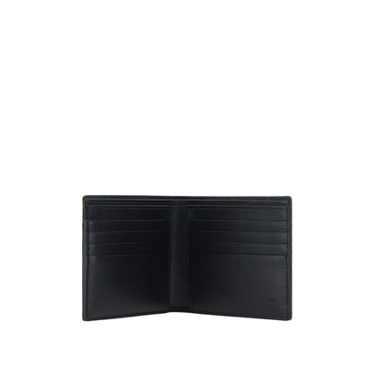 Portefeuille Fendi Bos Taurus en cuir de veau marron