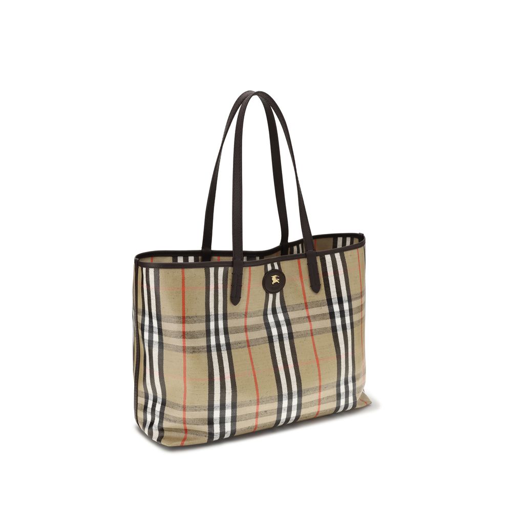 Burberry Medium Highlands Multicolor Cotton Tote Bag