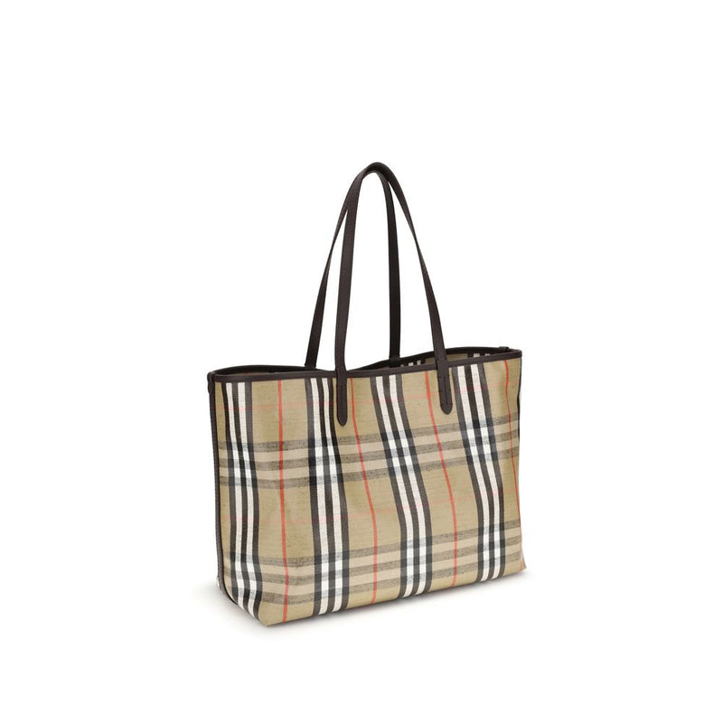 Burberry Medium Highlands Multicolor Cotton Tote Bag