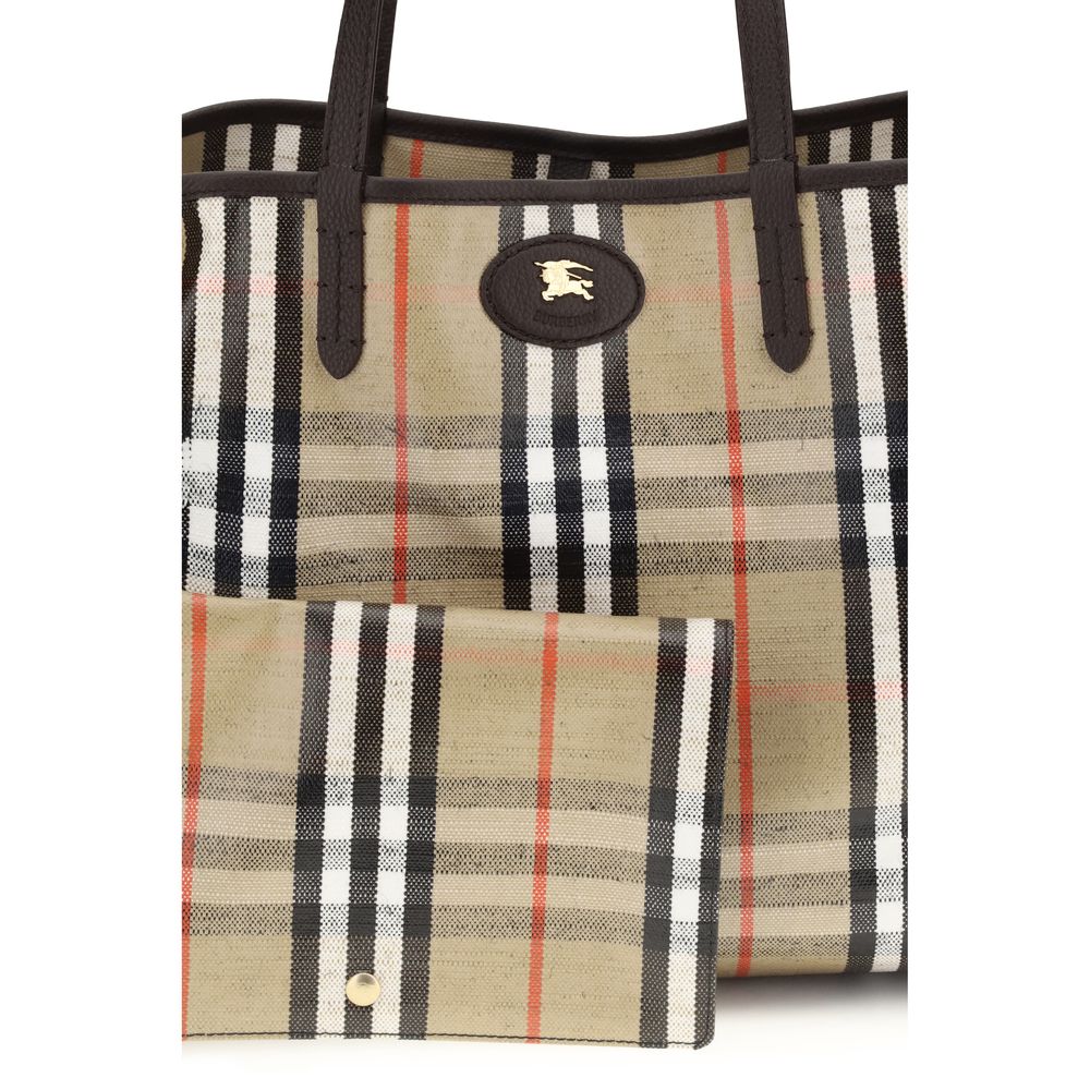 Burberry Medium Highlands Multicolor Cotton Tote Bag