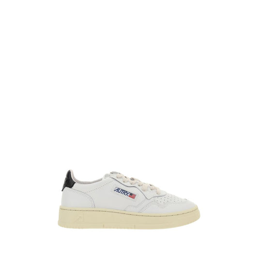 Autry White Calf Leather Bos Taurus Low Top Sneakers
