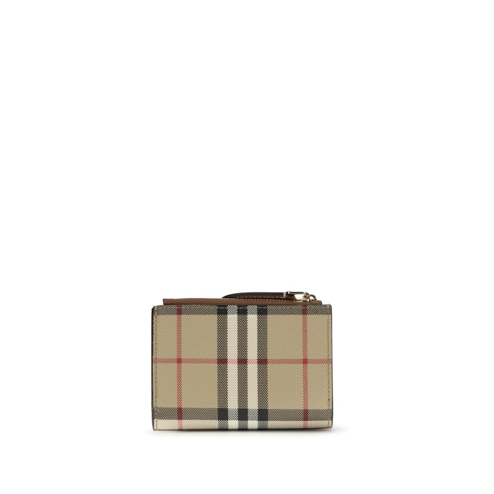 Burberry Beige Polyethylene Check Wallet for Women