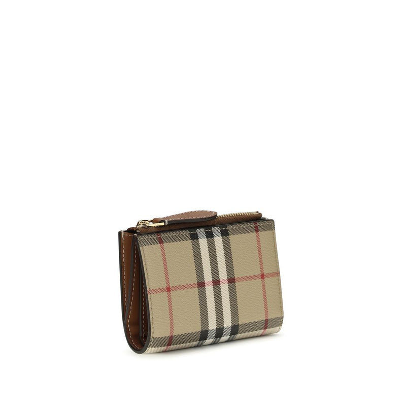 Burberry Beige Polyethylene Check Wallet for Women