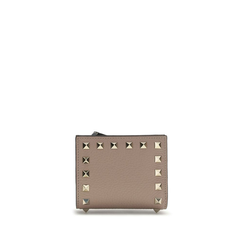Valentino Garavani Gray Lamb Ovis Aries Wallet - Élégance et Fonctionnalité