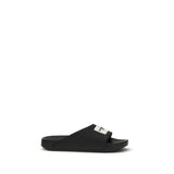 Givenchy Black Rubber Sandals - Asymmetrical Modern Elegance