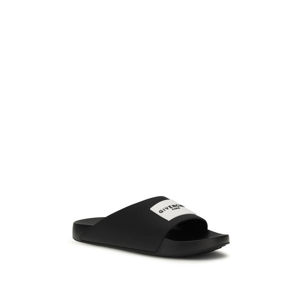 Givenchy Black Rubber Slippers - Comfort and Style for Men