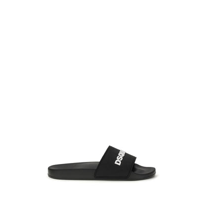 Dsquared² Black Rubber Sandals