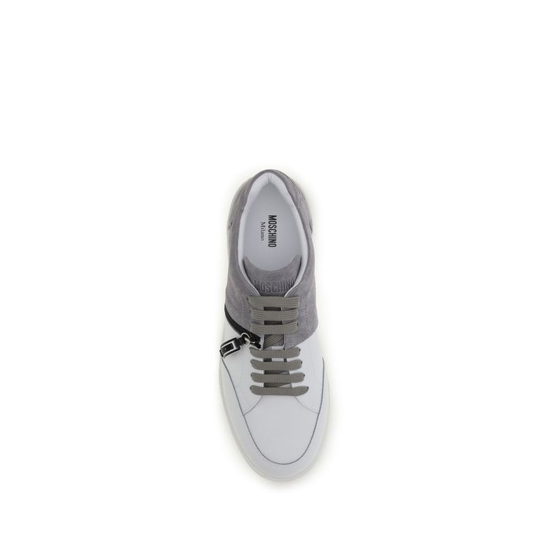 Moschino Multicolor Calf Leather Bos Taurus Low Top Sneakers