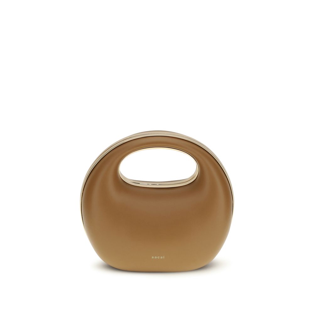 Sacai Brown Calf Leather Bos Taurus Handbag - Elegant and Versatile