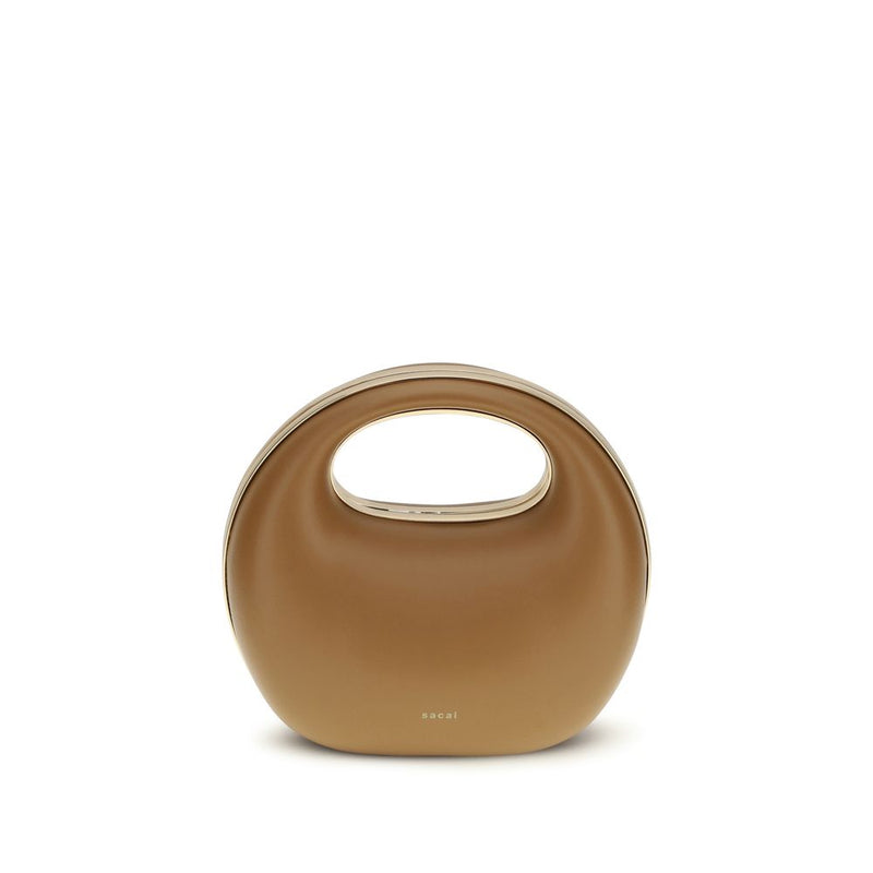 Sacai Brown Calf Leather Bos Taurus Handbag - Elegant and Versatile