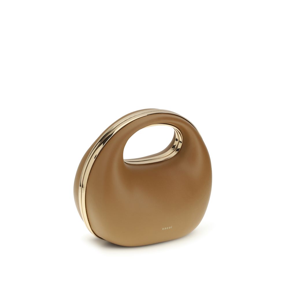 Sacai Brown Calf Leather Bos Taurus Handbag - Elegant and Versatile