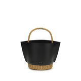 Sac bandoulière Sacai Bos Taurus en cuir de veau noir