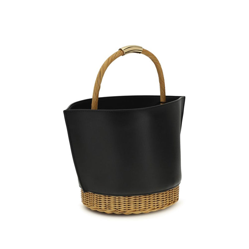 Sac bandoulière Sacai Bos Taurus en cuir de veau noir