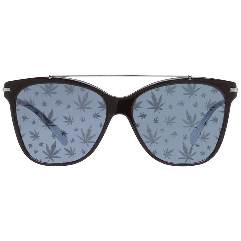 Police Brown Metal & Plastic Butterfly Sunglasses for Women