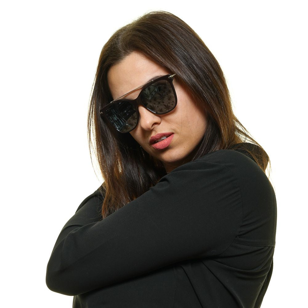 Police Brown Metal & Plastic Butterfly Sunglasses for Women