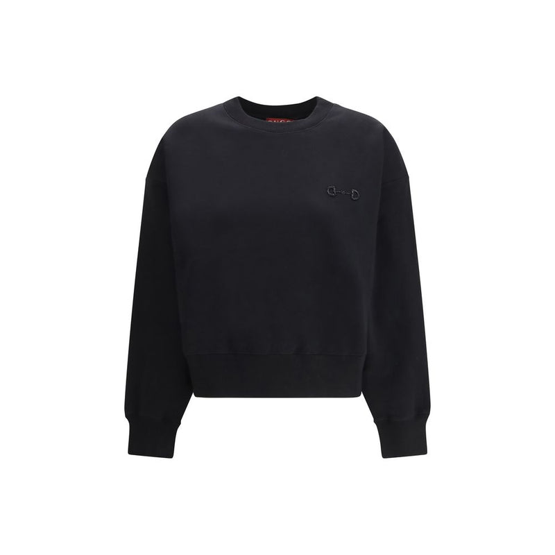 Gucci Black Cotton Sweatshirt - Iconic Design for Everyday Style