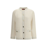 Gucci Beige Wool Cardigan - Élégant Design Bouclé Lamé