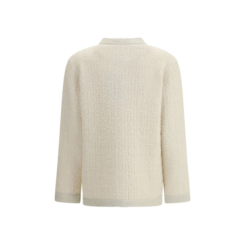 Gucci Beige Wool Cardigan - Luxurious Bouclé Lamé Design
