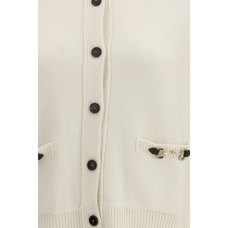 Gucci Beige Wool Cardigan - Timeless Elegance