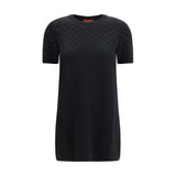 Gucci Black Wool Casual Dress with GG Crystal Motif