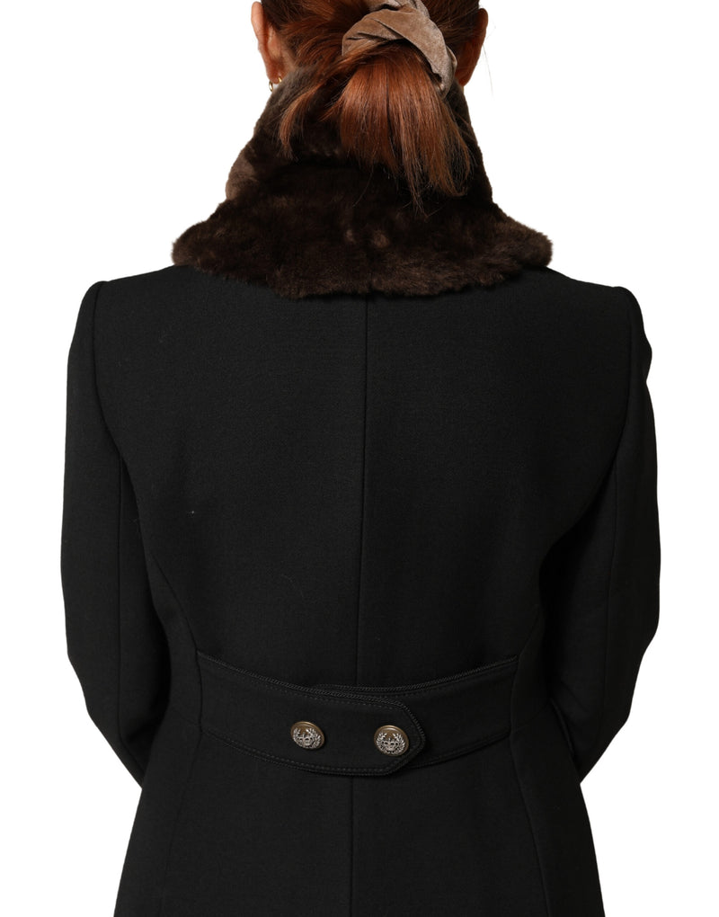 Dolce & Gabbana Brown Mink Fur Shoulder Collar Neck Wrap Scarf