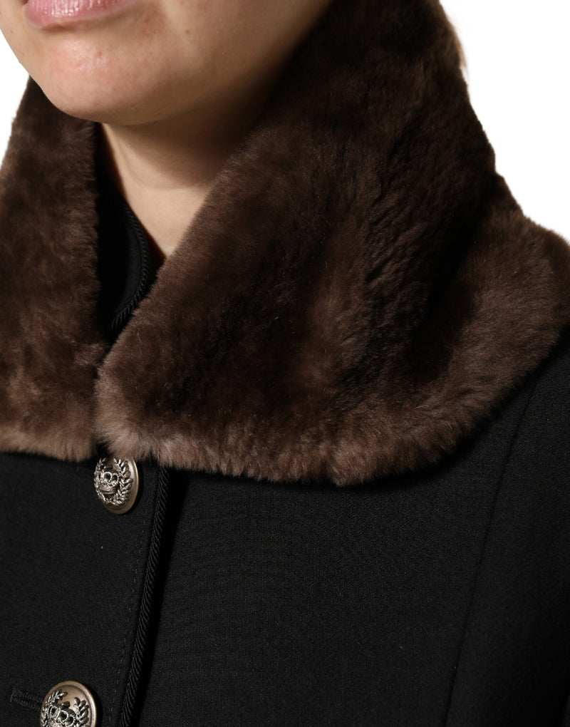 Dolce & Gabbana Brown Mink Fur Shoulder Collar Neck Wrap Scarf