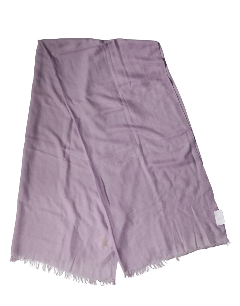 Brunello Cucinelli Purple Cashmere Silk Fringe Wrap Scarf