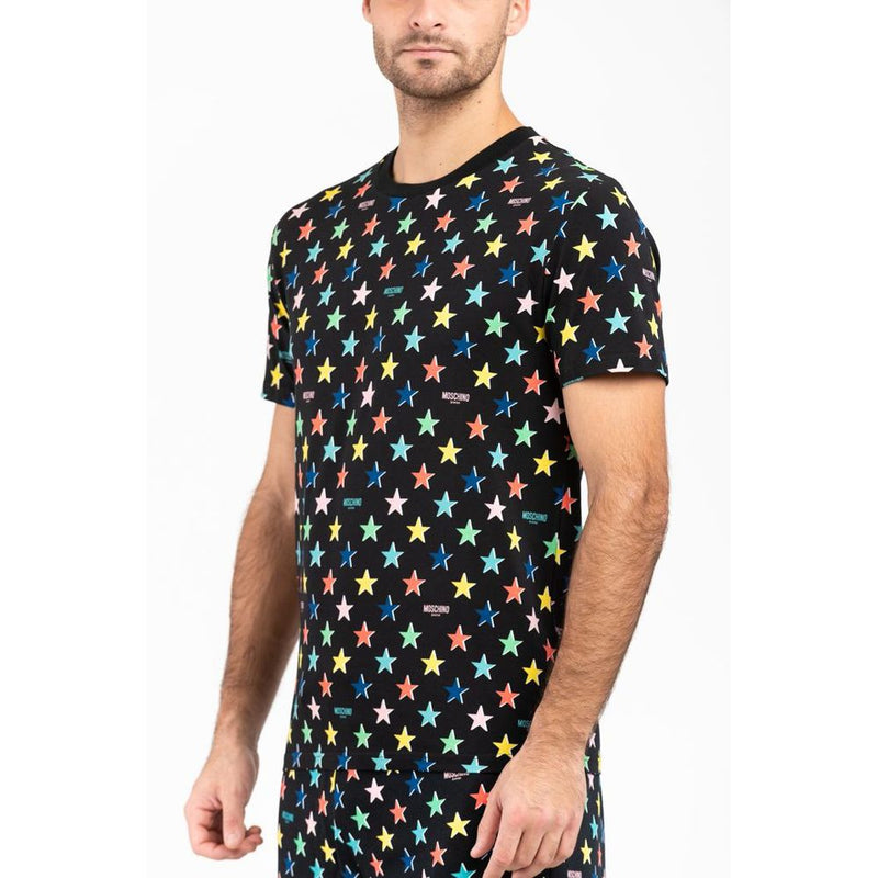T-Shirt en Coton Noir Moschino - Modèle Fantasy