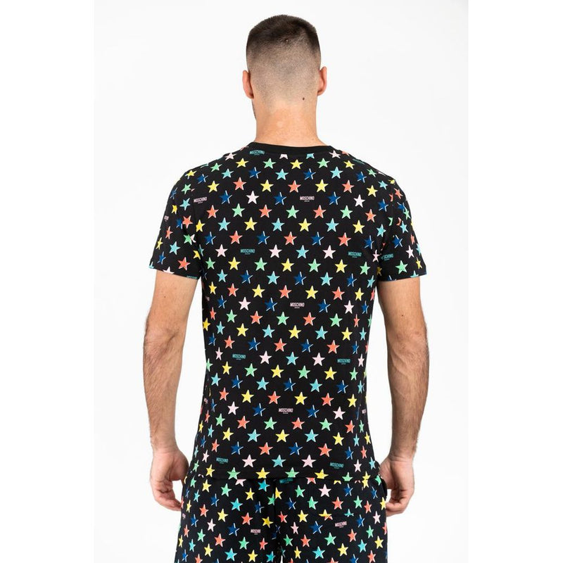 T-Shirt en Coton Noir Moschino - Modèle Fantasy