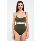 Moschino Bicolor Cotton Bodysuit - Chic Green Style