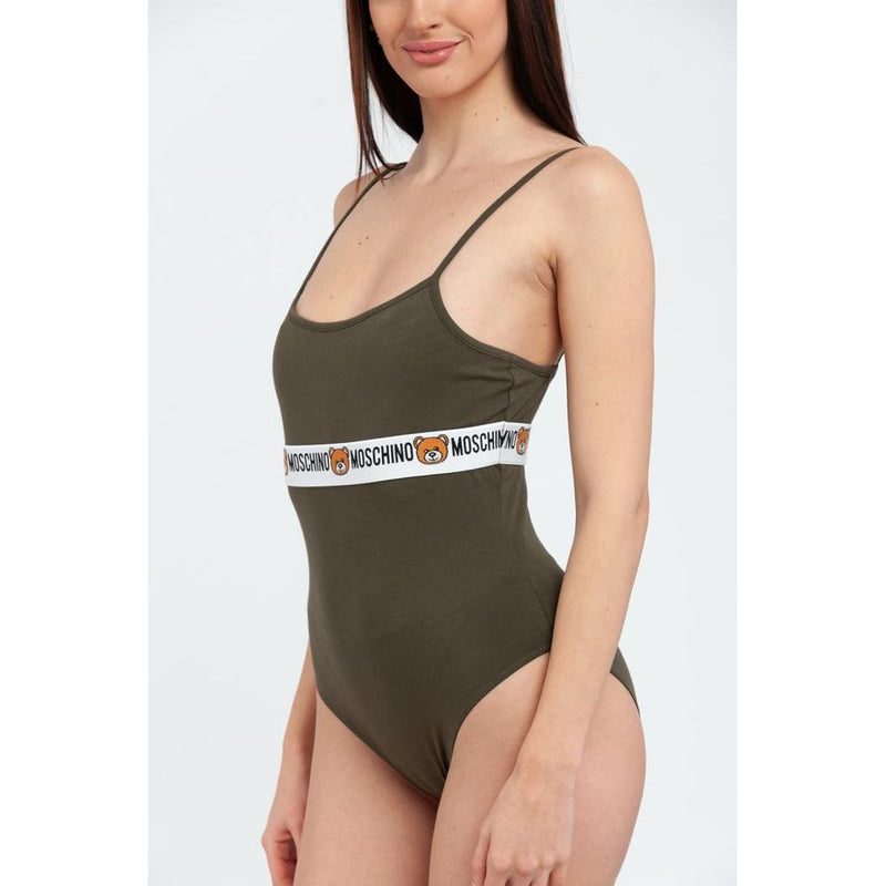 Moschino Bicolor Cotton Bodysuit - Chic Green Style